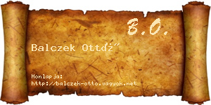 Balczek Ottó névjegykártya
