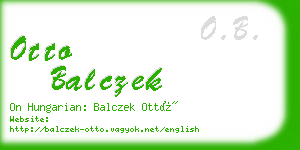otto balczek business card